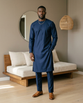 IBERE made-to-measure Kaftan in navy