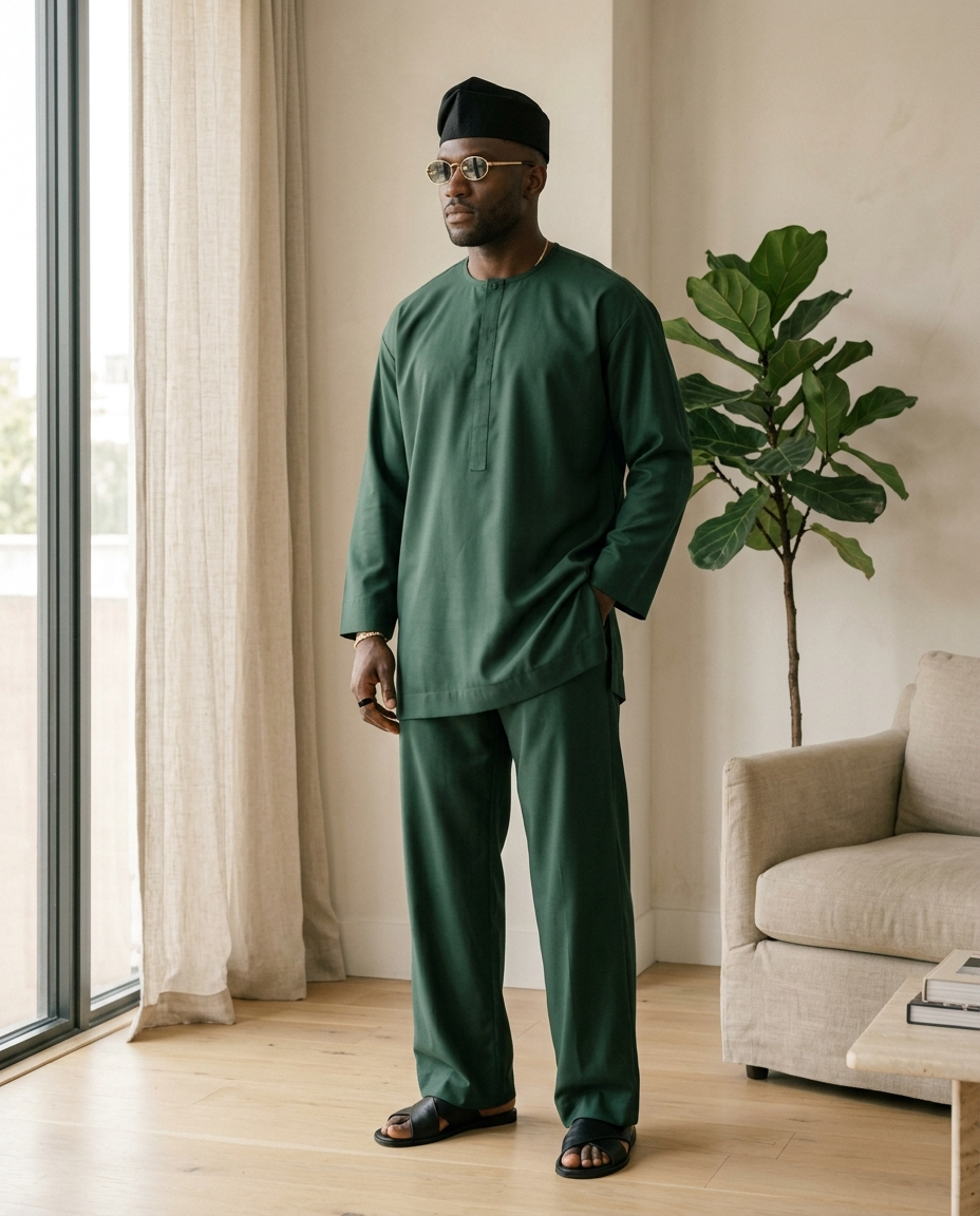 IBERE made-to-measure Buba in forest green